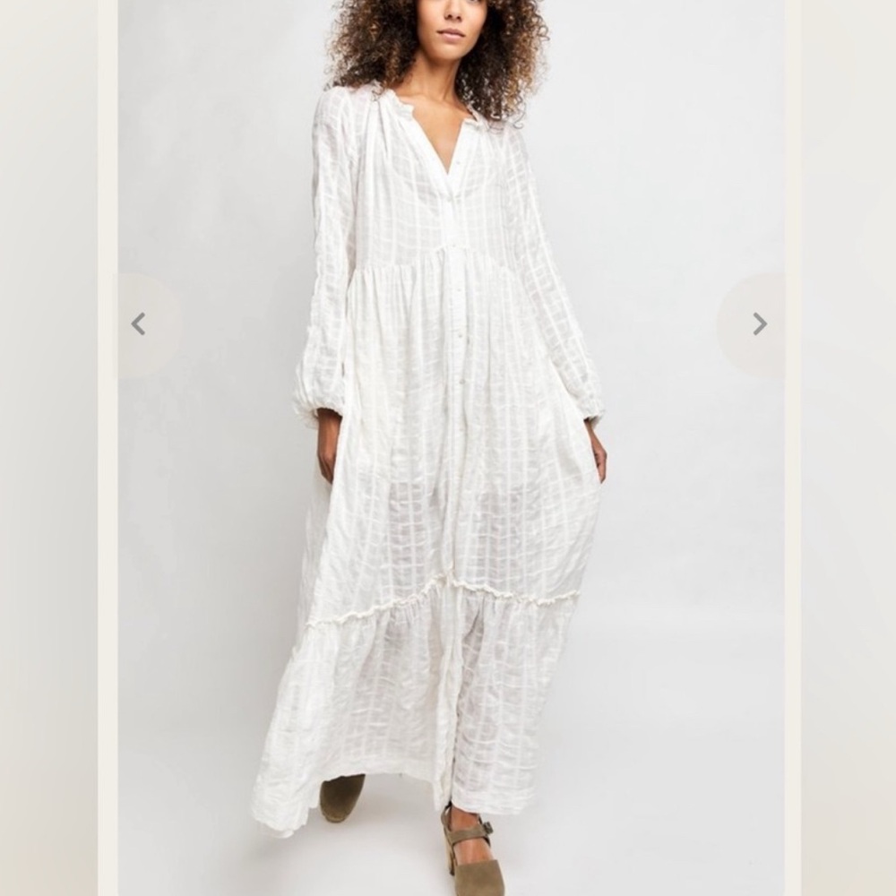 🤍🌸Free People, Edie Dress, Large in White - Picture 5 of 8
